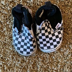 checkered vans crib shoes